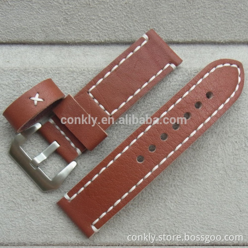 A brown genuine Leather strap